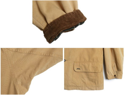 90s ポロ ラルフローレン ハンティング ジャケット メンズ L / オールド コットン キャンバス チェック フランネル ライナー カバーオール 