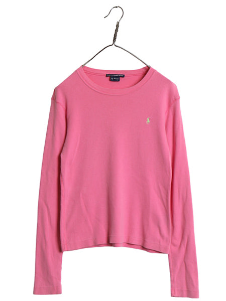ラルフローレン 長袖 Tシャツ レディース M 古着 ポロ スポーツ ロンT コットン ストレッチ リブ編み カットソー ロングスリーブ トップス