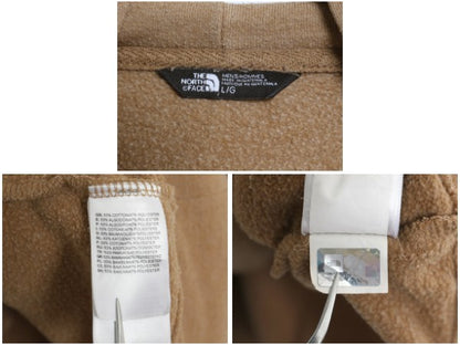 ノースフェイス 両面 プリント スウェット フード パーカー メンズ L / アウトドア プルオーバー トレーナー 裏起毛 ボックスロゴ ブラウン