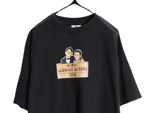 00s ★ ちびっこギャング ムービー イラスト プリント Tシャツ メンズ XL オールド オフィシャル 映画 リトルラスカルズ 大きいサイズ 黒
