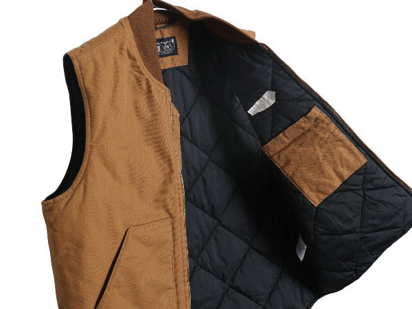 ほぼ デッドストック US企画 カーハート 中綿 ダック ベスト メンズ XL ナイロン キルティング ライナー 重ね着 ワーク 企業 大きいサイズ