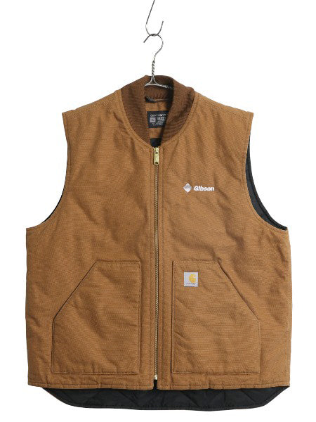 ほぼ デッドストック US企画 カーハート 中綿 ダック ベスト メンズ XL ナイロン キルティング ライナー 重ね着 ワーク 企業 大きいサイズ