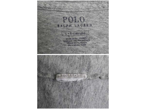 ポロ ラルフローレン 染込み プリント Tシャツ メンズ L / ヴィンテージ 加工 カットソー シングルステッチ グラフィック イーグル 星条旗