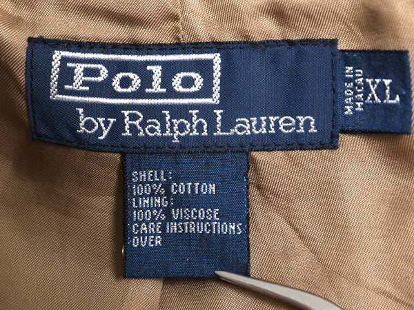 デッドストック 90s ポロ ラルフローレン 太畝 コーデュロイ テーラード ジャケット メンズ XL / オールド ポロ ブレザー 大きいサイズ 茶