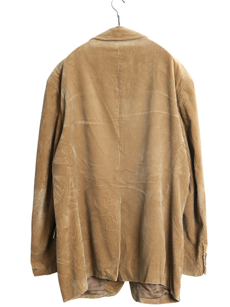 デッドストック 90s ポロ ラルフローレン 太畝 コーデュロイ テーラード ジャケット メンズ XL / オールド ポロ ブレザー 大きいサイズ 茶
