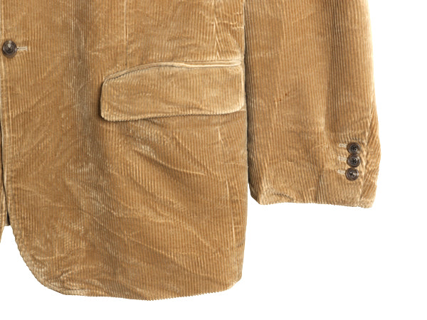 デッドストック 90s ポロ ラルフローレン 太畝 コーデュロイ テーラード ジャケット メンズ XL / オールド ポロ ブレザー 大きいサイズ 茶