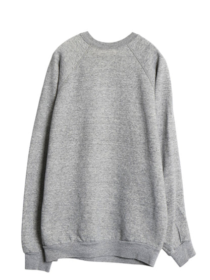 70s 80s USA製 3段 オハイオ カレッジ プリント スウェット メンズ レディース XXL / ヴィンテージ トレーナー 裏起毛 大きいサイズ 杢 灰