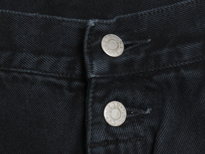 90s USA製 ☆ ゲス GEORGES MARCIANO カットオフ ブラック デニム ショーツ メンズ 36 オールド Y2K ストリート バギー ショートパンツ 黒