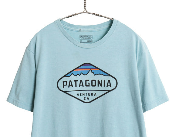 パタゴニア プリント 半袖 Tシャツ メンズ XL / アウトドア フィッツロイ クレスト グラフィック オーガニック コットン 細身 大きいサイズ