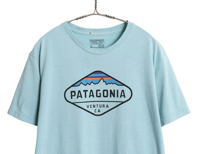 パタゴニア プリント 半袖 Tシャツ メンズ XL / アウトドア フィッツロイ クレスト グラフィック オーガニック コットン 細身 大きいサイズ