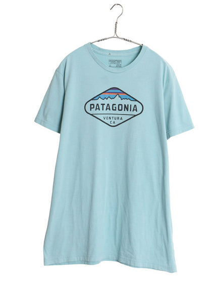 パタゴニア プリント 半袖 Tシャツ メンズ XL / アウトドア フィッツロイ クレスト グラフィック オーガニック コットン 細身 大きいサイズ