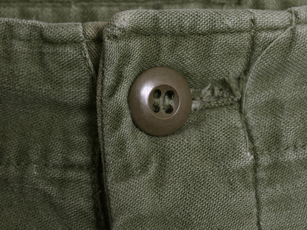 70s ★ 米軍実物 US ARMY コットン サテン ベイカー パンツ 実寸 34 29 程/ 73年製 ヴィンテージ ファティーグ ユーティリティ OG107 軍物