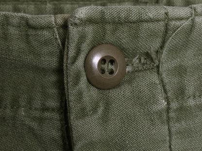70s ★ 米軍実物 US ARMY コットン サテン ベイカー パンツ 実寸 34 29 程/ 73年製 ヴィンテージ ファティーグ ユーティリティ OG107 軍物
