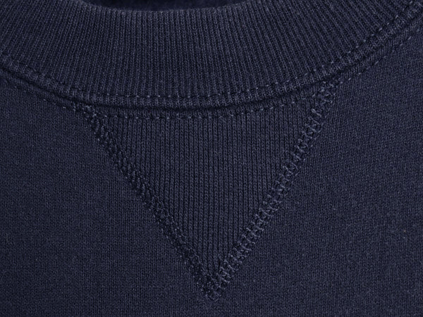 90s USA製 ラッセル 星条旗 刺繍 スウェット メンズ レディース XL / オールド トレーナー 裏起毛 前V クルーネック ネイビー 大きいサイズ