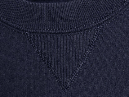90s USA製 ラッセル 星条旗 刺繍 スウェット メンズ レディース XL / オールド トレーナー 裏起毛 前V クルーネック ネイビー 大きいサイズ