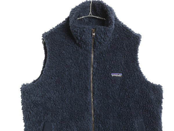 パタゴニア ダスティメサ ベスト レディース XL 19年製 パイル フリース ボア 重ね着 前開き フルジップ アウトドア 大きいサイズ ネイビー