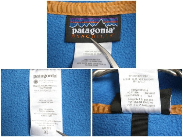 パタゴニア シンチラ スナップT メンズ XL / 古着 11年製 プルオーバー フリース ジャケット ブルゾン ジャンパー ハイネック 大きいサイズ