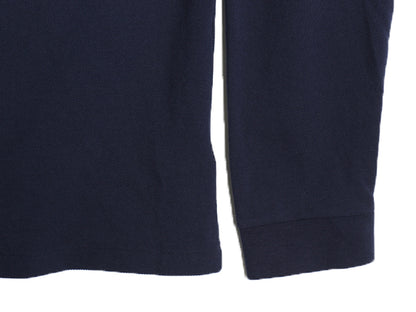 ラコステ 鹿の子 長袖 ポロシャツ メンズ L レディース XL / 古着 長袖シャツ ワンポイント コットン カットソー ワンポイント ボックス 紺