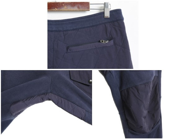 ポロ ラルフローレン ハイテック スウェット パンツ メンズ M / 復刻 裏起毛なし トレーナーナイロン キルティング 切替 多ポケット 裾リブ