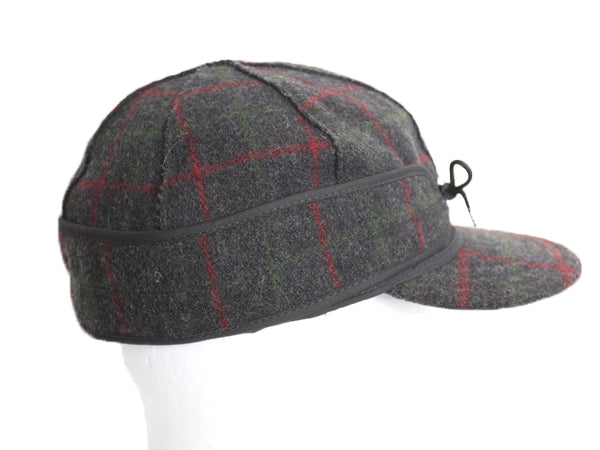 00s USA製 ORVIS x STORMY KROMER  耳当て 付き チェック ウール キャップ メンズ M 程 / 古着 オールド 帽子 ハット ワーク 秋 冬 防寒 灰