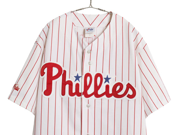USA製 フィリーズ ベースボール シャツ メンズ XL / MLB オフィシャル マジェスティック 大リーグ ユニフォーム ゲームシャツ 大きいサイズ