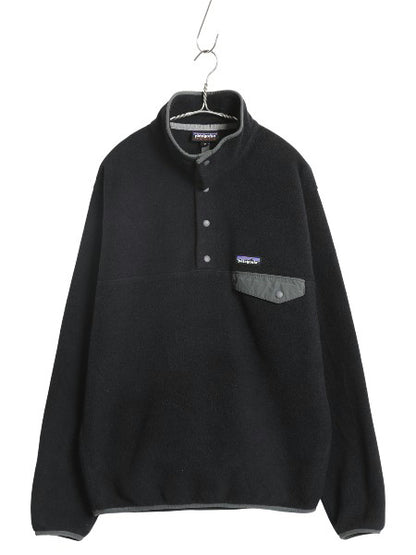 パタゴニア ライトウェイト シンチラ スナップT メンズ M / 18年製 フリース プルオーバー ジャケット アウトドア ブルゾン ジャンパー 黒