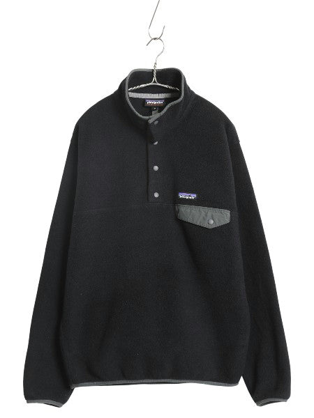パタゴニア ライトウェイト シンチラ スナップT メンズ M / 18年製 フリース プルオーバー ジャケット アウトドア ブルゾン ジャンパー 黒