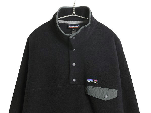 パタゴニア ライトウェイト シンチラ スナップT メンズ M / 18年製 フリース プルオーバー ジャケット アウトドア ブルゾン ジャンパー 黒