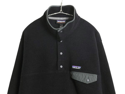 パタゴニア ライトウェイト シンチラ スナップT メンズ M / 18年製 フリース プルオーバー ジャケット アウトドア ブルゾン ジャンパー 黒