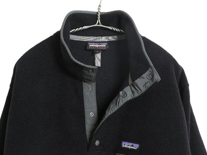 パタゴニア ライトウェイト シンチラ スナップT メンズ M / 18年製 フリース プルオーバー ジャケット アウトドア ブルゾン ジャンパー 黒