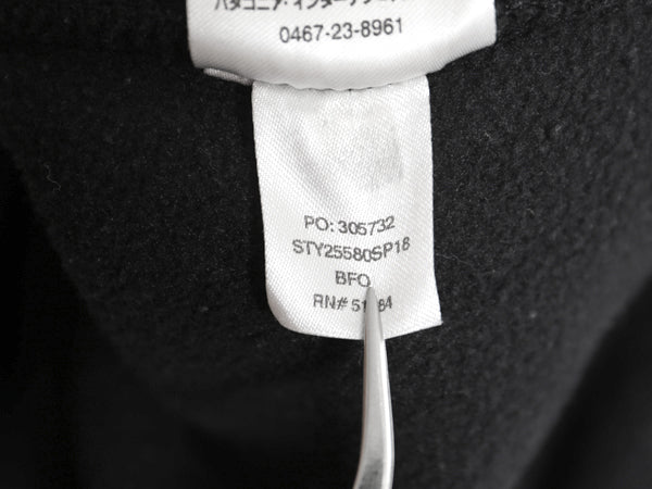 パタゴニア ライトウェイト シンチラ スナップT メンズ M / 18年製 フリース プルオーバー ジャケット アウトドア ブルゾン ジャンパー 黒