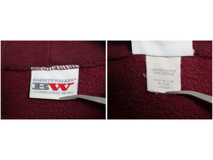 80s USA製 カレッジ プリント スウェット パーカー XL 小さめ メンズ レディース M 程 / ヴィンテージ フード トレーナー ラグラン 裏起毛