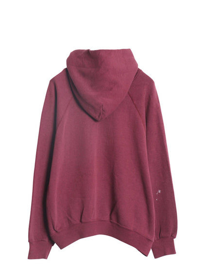 80s USA製 カレッジ プリント スウェット パーカー XL 小さめ メンズ レディース M 程 / ヴィンテージ フード トレーナー ラグラン 裏起毛