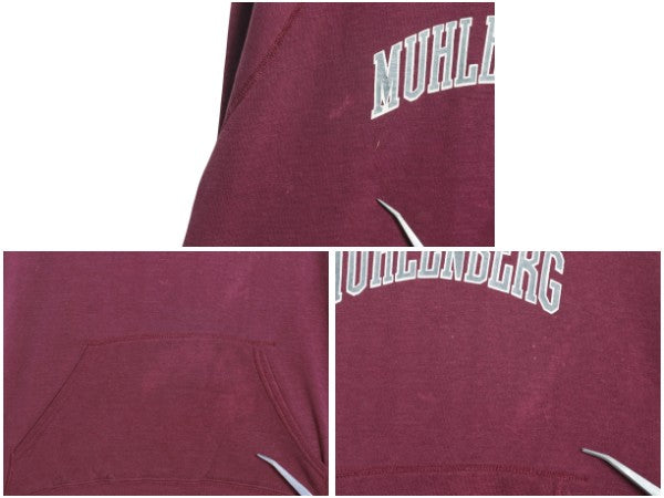 80s USA製 カレッジ プリント スウェット パーカー XL 小さめ メンズ レディース M 程 / ヴィンテージ フード トレーナー ラグラン 裏起毛