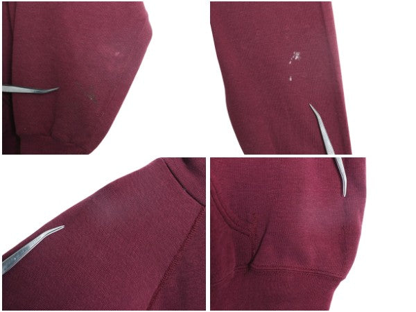 80s USA製 カレッジ プリント スウェット パーカー XL 小さめ メンズ レディース M 程 / ヴィンテージ フード トレーナー ラグラン 裏起毛