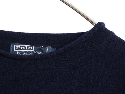 90s ポロ ラルフローレン ロールネック ニット セーター メンズ  XL 古着 オールド ラム ウール 無地 シンプル 大きいサイズ ワンポイント