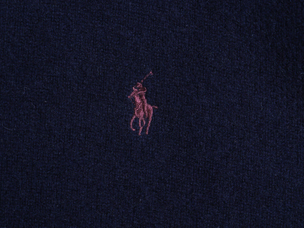 90s ポロ ラルフローレン ロールネック ニット セーター メンズ  XL 古着 オールド ラム ウール 無地 シンプル 大きいサイズ ワンポイント