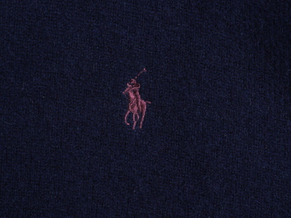 90s ポロ ラルフローレン ロールネック ニット セーター メンズ  XL 古着 オールド ラム ウール 無地 シンプル 大きいサイズ ワンポイント