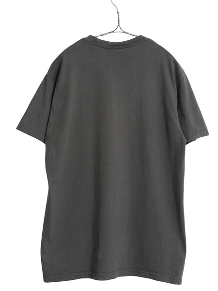 00s ナイキ プリント 半袖 Tシャツ メンズ M オールド ヘビーウェイト コットン センター スモール スウッシュ シンプル カットソー 濃灰
