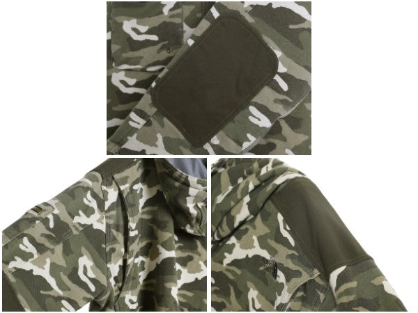 ノースフェイス 迷彩 中綿 スウェット フード パーカー ジャケット メンズ L / トレーナー フルジップ マウンテンパーカー ミリタリー 総柄