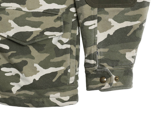 ノースフェイス 迷彩 中綿 スウェット フード パーカー ジャケット メンズ L / トレーナー フルジップ マウンテンパーカー ミリタリー 総柄