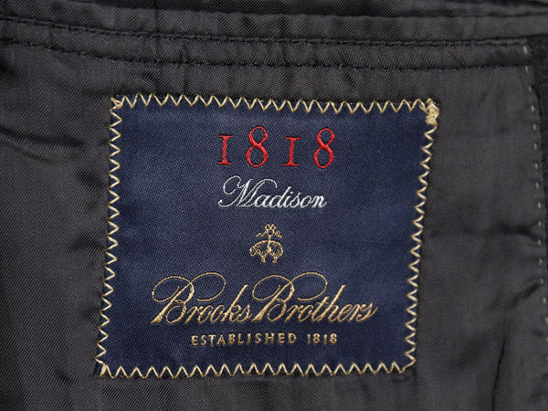 USA製 ブルックスブラザーズ テーラード ジャケット メンズ L 程 MADISON ウール ブレザー ビジネス スーツ 無地 トラッド きれいめ グレー