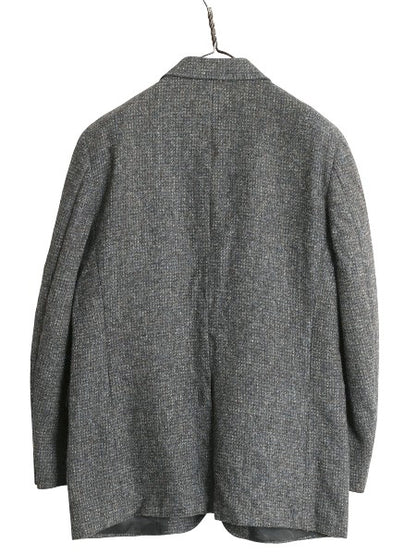 80s USA製 ハリスツイード テーラード ジャケット メンズ M 程/ ヴィンテージ ブレザー ツイード ウール トラッド カジュアル マルチカラー