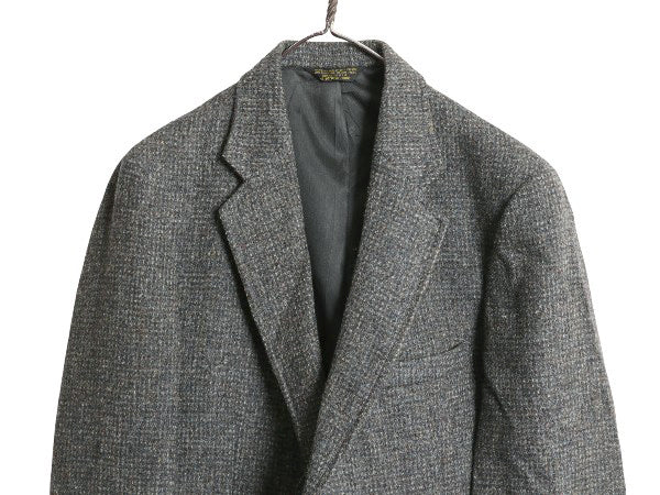 80s USA製 ハリスツイード テーラード ジャケット メンズ M 程/ ヴィンテージ ブレザー ツイード ウール トラッド カジュアル マルチカラー