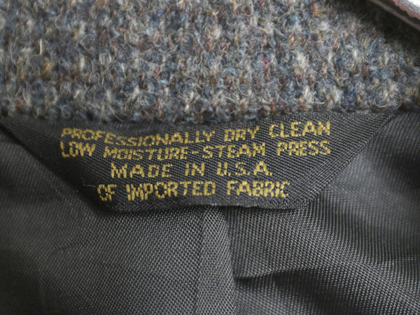 80s USA製 ハリスツイード テーラード ジャケット メンズ M 程/ ヴィンテージ ブレザー ツイード ウール トラッド カジュアル マルチカラー