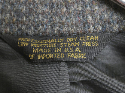 80s USA製 ハリスツイード テーラード ジャケット メンズ M 程/ ヴィンテージ ブレザー ツイード ウール トラッド カジュアル マルチカラー