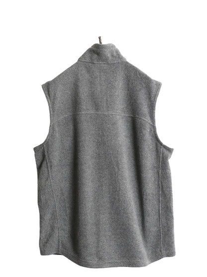 US企画 パタゴニア クラシック シンチラ フリース ベスト メンズ L / 19年製 前開き フルジップ 重ね着 ハイネック ワンポイント 企業 灰