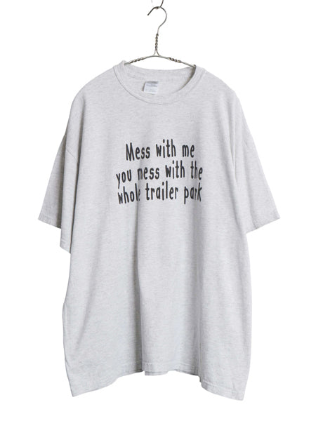 00s ジョーク メッセージ プリント 半袖 Tシャツ メンズ XL オールド グラフィック カットソー クルーネック ヘビーウェイト 大きいサイズ