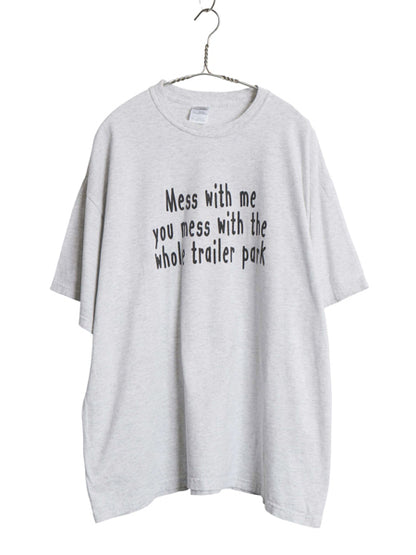00s ジョーク メッセージ プリント 半袖 Tシャツ メンズ XL オールド グラフィック カットソー クルーネック ヘビーウェイト 大きいサイズ