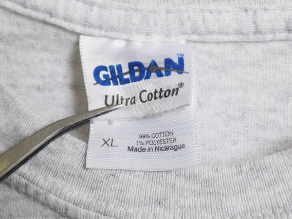 00s ジョーク メッセージ プリント 半袖 Tシャツ メンズ XL オールド グラフィック カットソー クルーネック ヘビーウェイト 大きいサイズ